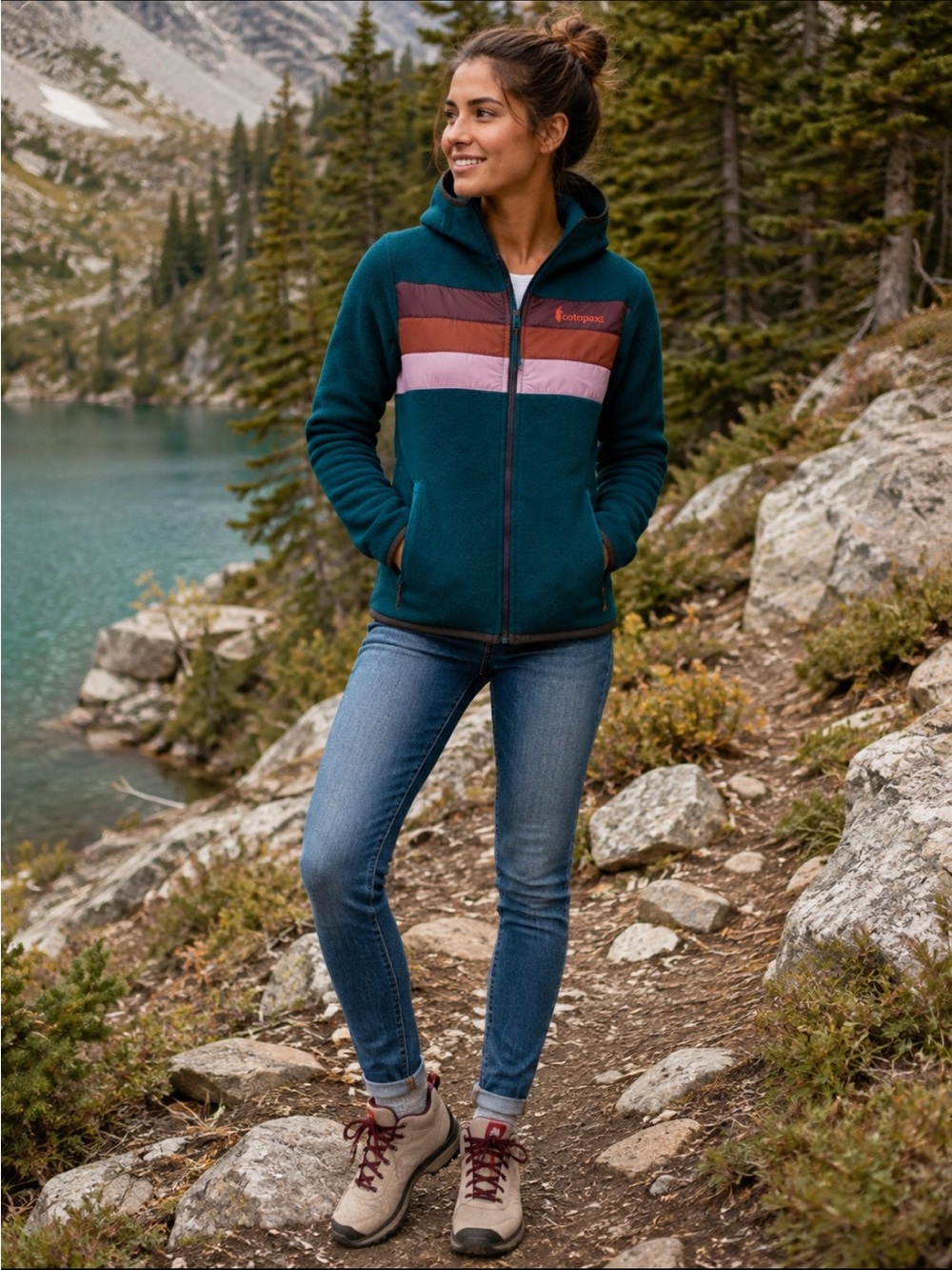 COTOPAXI TECA FLEECE HOODED
FULL ZIP JACKET in Teal Size XXS ~ NWOT